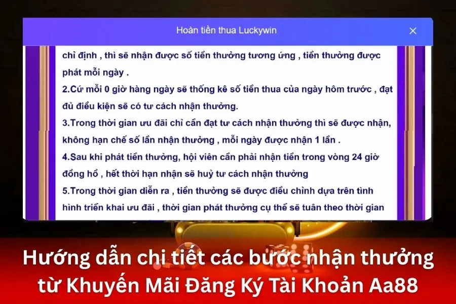 Hướng dẫn chi tiết các bước nhận thưởng từ Khuyến Mãi Đăng Ký Tài Khoản Aa88