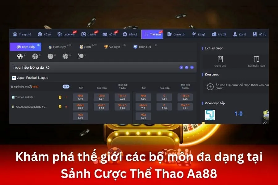 Khám phá thế giới các bộ môn đa dạng tại Sảnh Cược Thể Thao Aa88