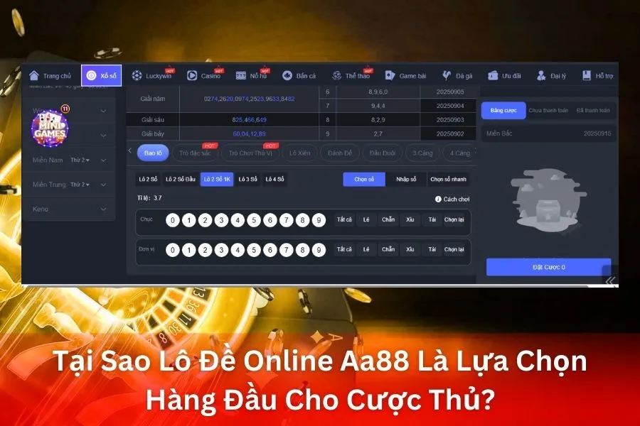 Tại Sao Lô Đề Online Aa88 Là Lựa Chọn Hàng Đầu Cho Cược Thủ?